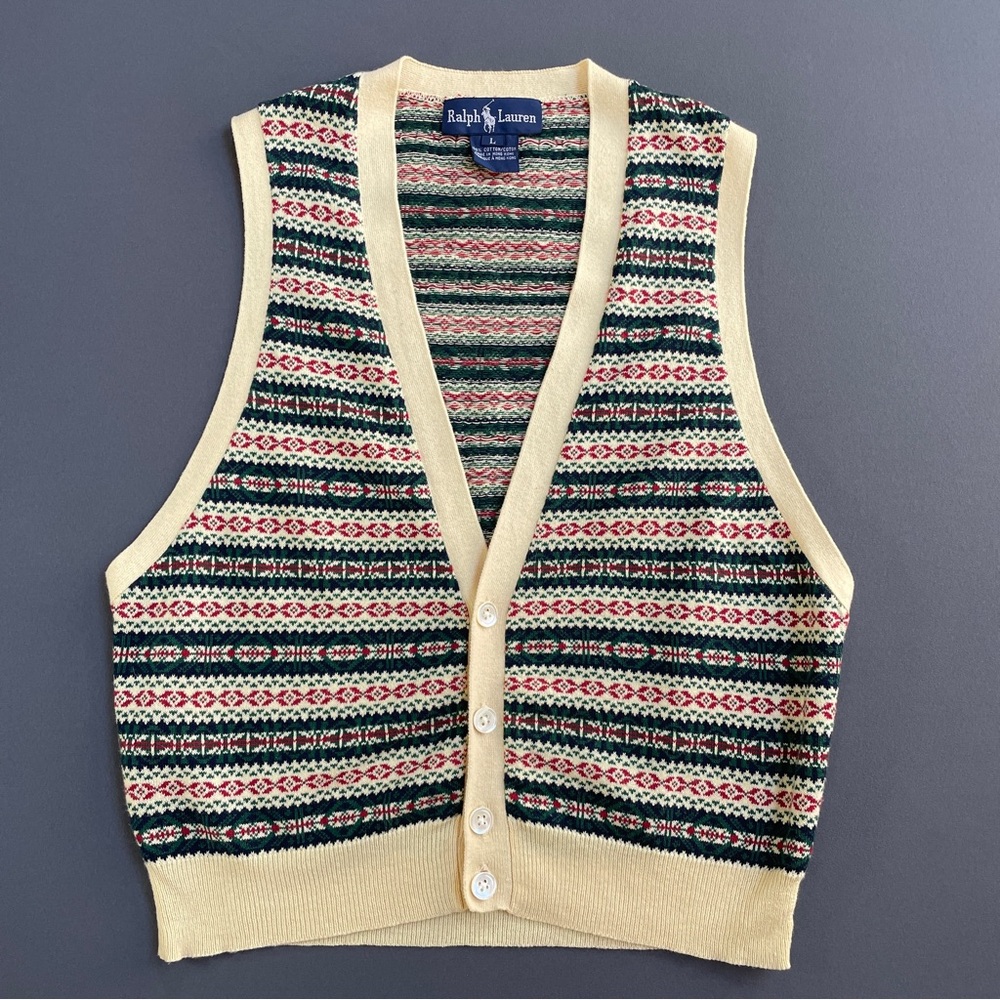 Ralph Lauren Multicolor V-Neck Sweater Vest